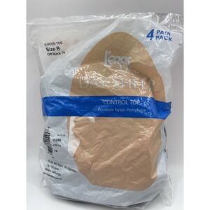 Vtg 4Pair Pack Leggs Day Sheer Size B Control Top‎ Pantyhose Off Black